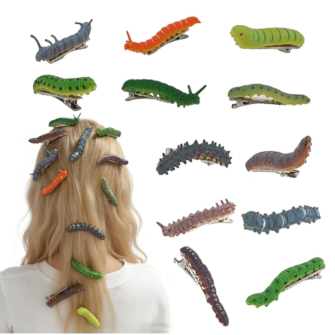 Caterpillar Insect-Shaped Hair Clips