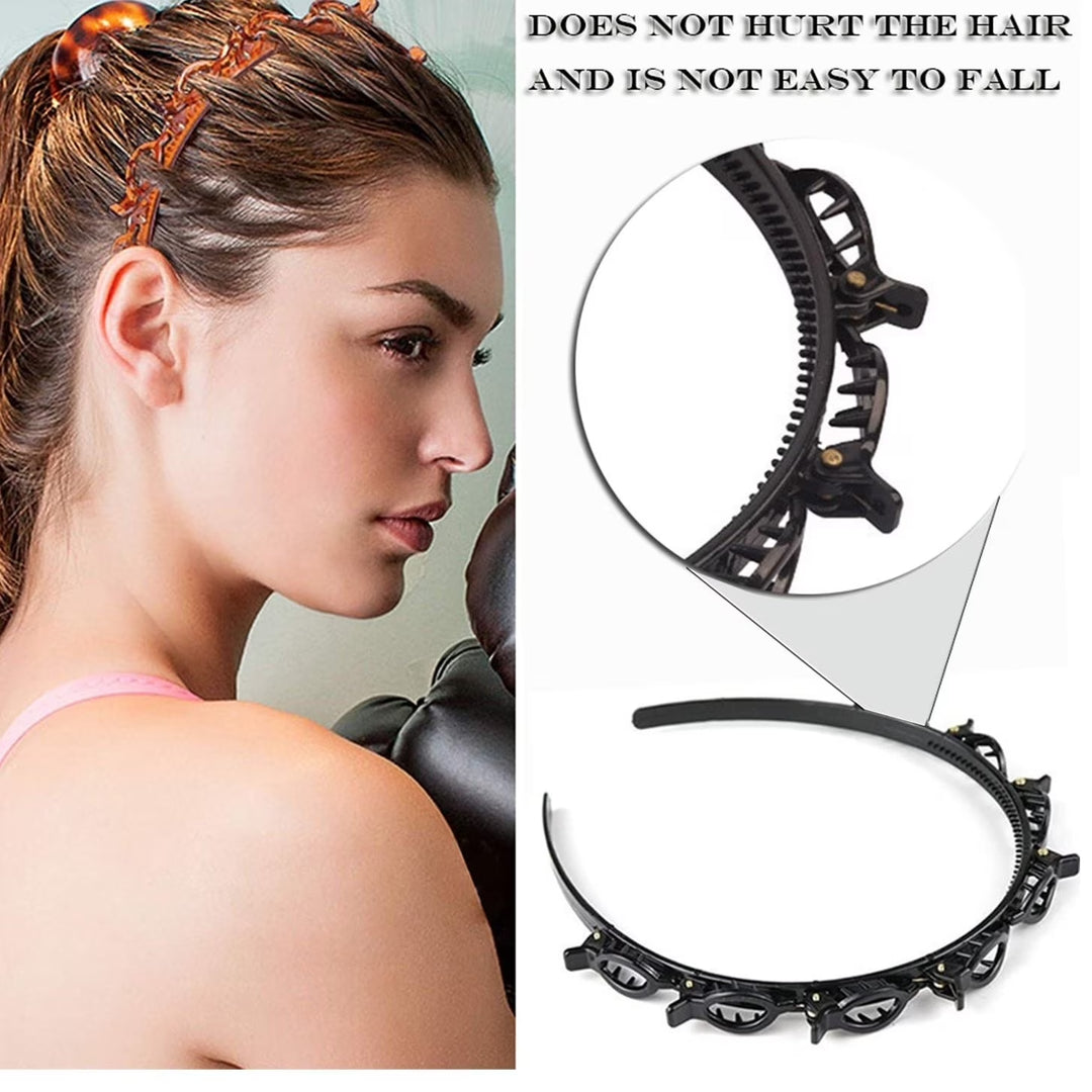 Hollow-out woven headband/bangs hair clip