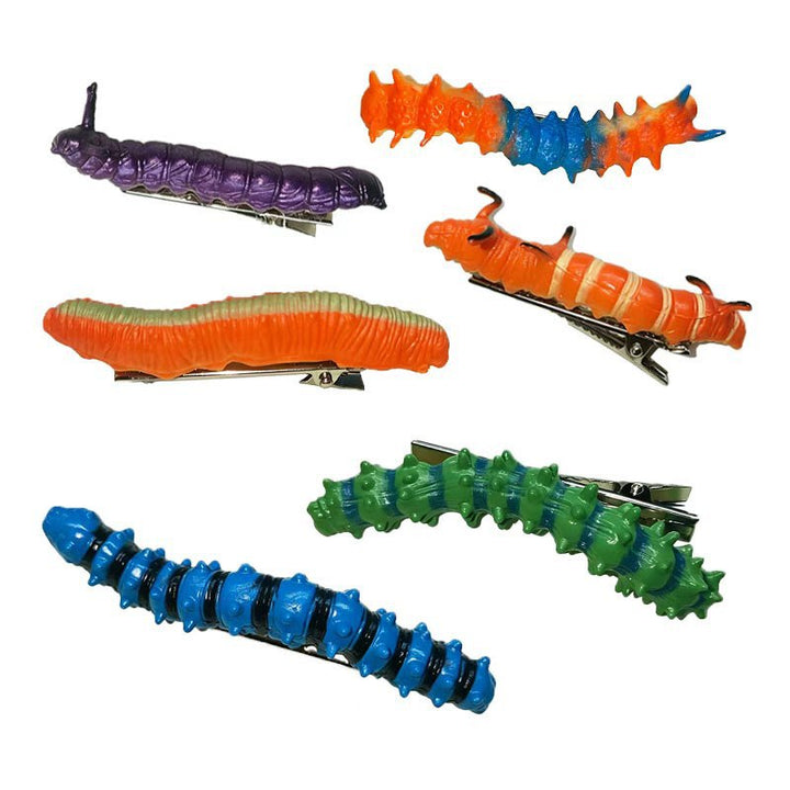 Caterpillar Insect-Shaped Hair Clips