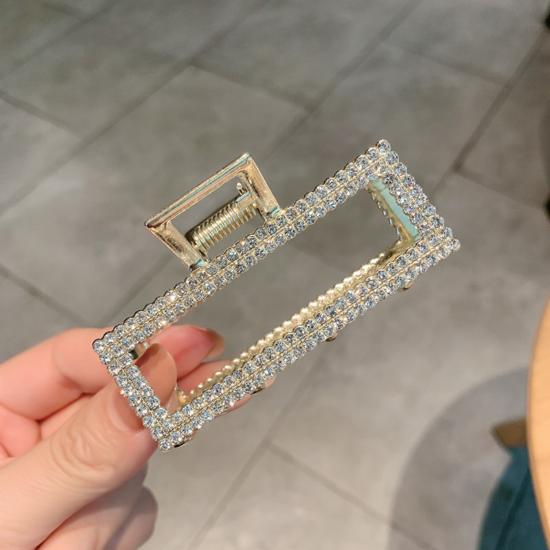 Haarspange mit Perlen und Strass 