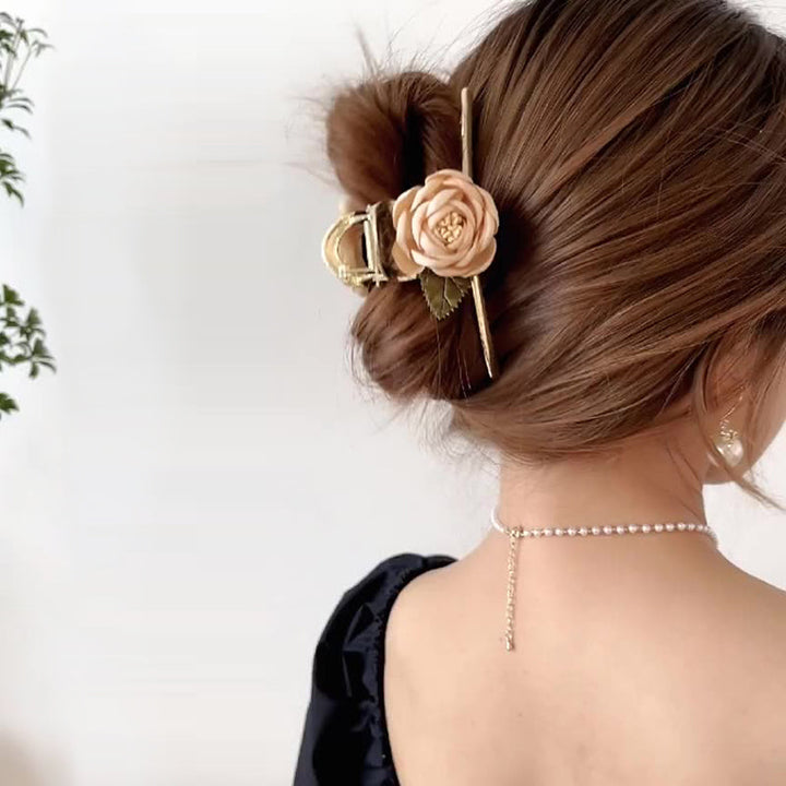 Französische Rosen-Haarspange 