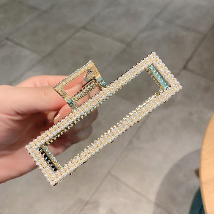 Haarspange mit Perlen und Strass 